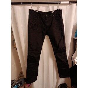 Smoke Rise Slim Fit Black Distressed Ripped Denim Jeans  Men’s Actual Size 38x34